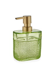 Mijölnir SBN0066 Dispensador de Jabón de Vidrio Verde para Baño y Cocina, Elegante y Duradero
